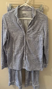 Haven Well Within XS/S Pyjama Bio Baumwolle Elasthan 2-teilig Langarm blau LESEN - Bild 1 von 16