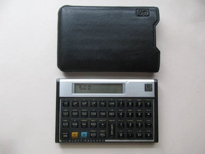 VINTAGE HP HEWLETT PACKARD 11C CALCULATOR in LEATHER CASE - Image 1 of 4