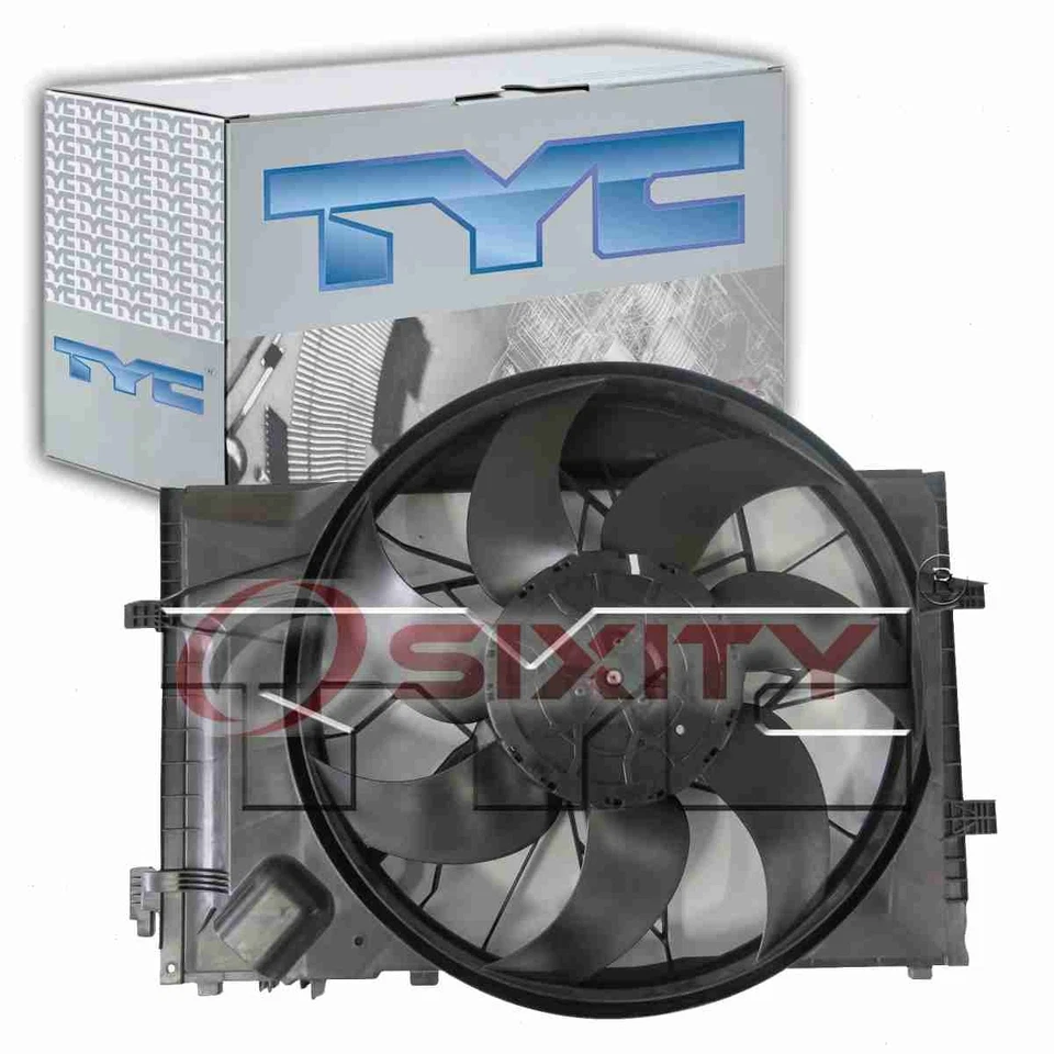 Conjunto de ventilador condensador y radiador doble TYC para Mercedes-Benz C320 wr 2001-2005 Foto 1 de 4