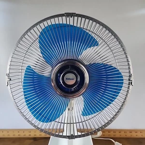 Vintage Edison Deluxe Oscillating 3speed Fan 11" Blue Blades Model 124005 Tested - Picture 1 of 11
