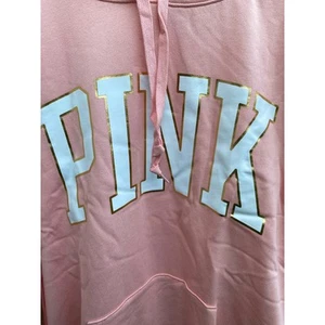 PINK Hoodie XL | Blush Pink Gold Logo Pullover | Victoria’s Secret - Bild 1 von 5