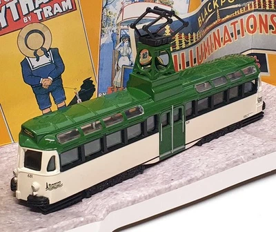 Corgi 15cm Long 44002 Blackpool Brush Railcoach Tram Current Livery Green/White - Image 1 of 4