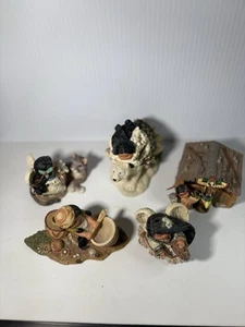 Lot Of 5 VTG Enesco Friends of the Feather Figurines 1998 & 1999 , 1 Trinket Box - Picture 1 of 15