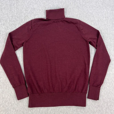 Brooks Brothers Merino Wool Turtleneck Sweater Womens M Maroon Red Extra Fine - Image 1 of 4