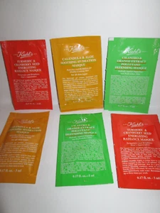 6X Kiehl's Masque Mask Samples .17 oz. Each Soothing, Energizing, Defending - Picture 1 of 3