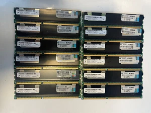 LOT OF 12 HP MICRON MT36JSZF51272PZ-1G4G1HG PC3-10600R DDR3 2RX4 SERVER - Picture 1 of 1