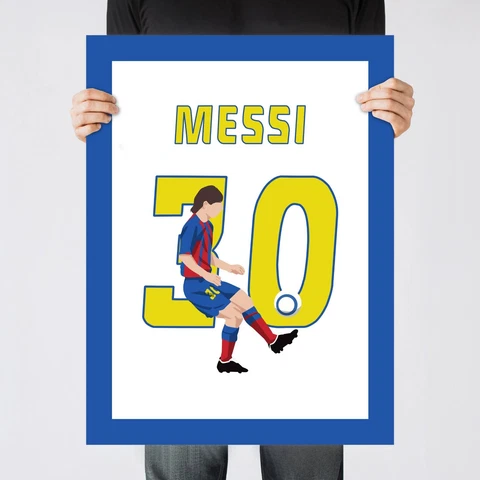 Lionel Messi First Goal, 2005 LaLiga Barcelona Print/Poster/Wall-Art [Part 1/2] Cover