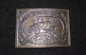 Vintage HENRY FORD DETROIT MODEL T Belt Buckle Automobiles Record Year  - Picture 1 of 2