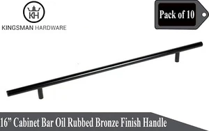 Set of 10 - 16" Cabinet Bar Pull Handle With Oil Rubbed Bronze Finish - Picture 1 of 1