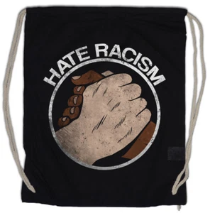 Hate Racism Turnbeutel Love Black and White No Borders No Nations Against - Picture 1 of 1