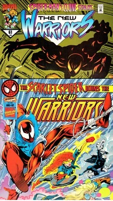 NEW WARRIORS 61 & 62    SCARLET SPIDER!  MAXIMUM CLONAGE PROLOGUE!    NM/M (9.8) - Image 1 of 4