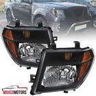 Black Fits 2005-2008 Nissan Frontier 05-07 Pathfinde Headlights Signal Headlamps