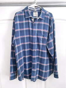 Tommy Bahama Blue Pink White Thick Double Weave Plaid Shirt XL - Picture 1 of 8