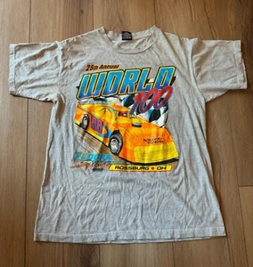 Vintage 1998 Eldora Speedway 28th Annual World 100 Dirt Late Model Event Tee- L - Picture 1 of 5
