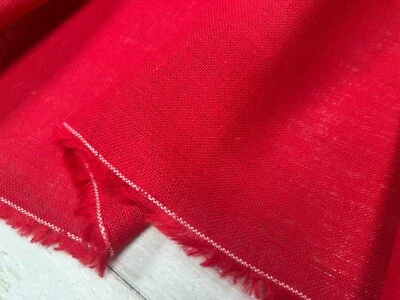 RED HESSIAN JUTE Fabric Sacking Table Runner Material Wedding Decor -150cm wide - Image 1 of 4