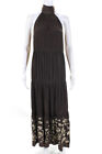 Ramy Brook Womens Sleeveless Floral Embroidered Kahlil Dress Brown Size XS