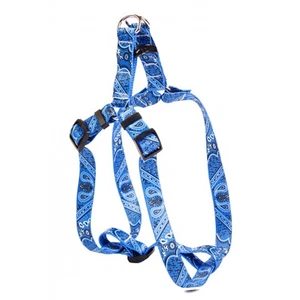 Yellow Dog Step in Dog Puppy Strap Harness Adjustable - Blue Bandana - Picture 1 of 1