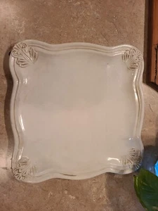 1 Plato de Cena Cuadrado de Ensalada Vietri Antico Bianco Blanco 48 - Imagen 1 de 5