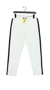 Hallhuber Women's Suit Trousers UK 12 White Cotton - Picture 1 of 6