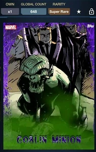 Tarjeta digital Topps Marvel Goblins Goblin Minion Series 2020 movimiento púrpura 2 - Imagen 1 de 1
