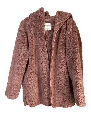 ROSA Victorias Secret Mujeres XS/S Púrpura Sherpa Frente Abierto Sudadera con Capucha Cárdigan de Peluche Foto 1 de 4