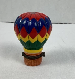 Hot Air Balloon Hinged 3" Trinket Box - Picture 1 of 9