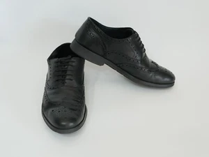 Scarpe classiche eleganti uomo GEOX in pelle nera modello Derby Brogue - Imagen 1 de 10