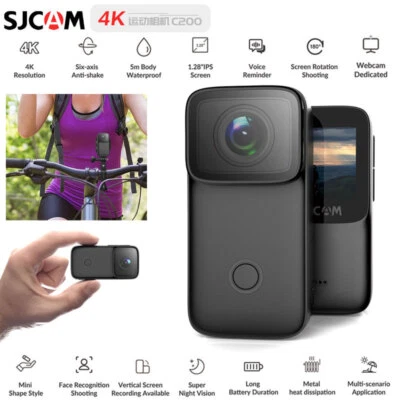 WIFI MINI 4K HD 1080P SJCAM C200 Sports Action Camera Waterproof Face Detection - Image 1 of 4