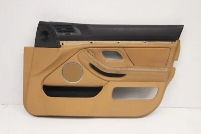 Panel de puerta de pasajero delantero derecho cubierta de tarjeta cuero caramelo OEM BMW E39 M5 00-03 Foto 1 de 4