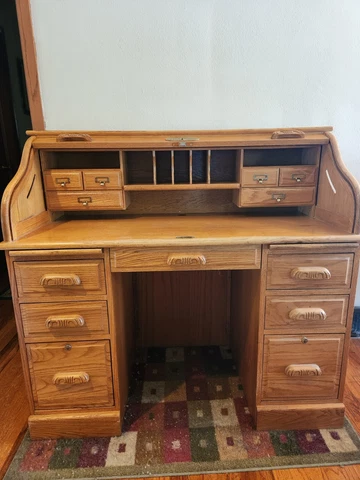 Surewood Oak Rolltop Desk Cover