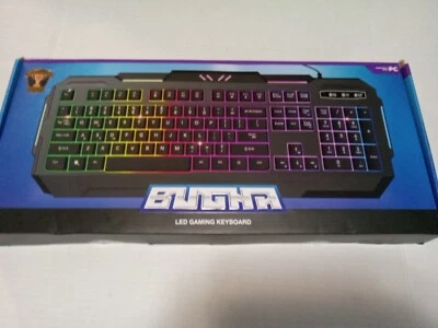 TikTok Bugha Exclusive Backlit RGB LED Gaming Keyboard with Function Keys for PC - Image 1 of 2