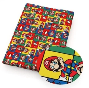 Video Game FAUX LEATHER ROLL 12" x 55" cartoon movie SMOOTH TEXTURE - Picture 1 of 1