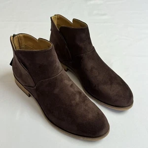 Sonoma Goods For Life Frannee Ankle Boots Women's Size 8.5 Wide Width Brown - Picture 1 of 13