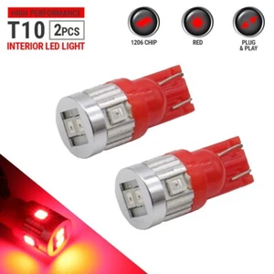 2x T10 921 194 168 LED rojo placa de licencia/cúpula/interior interior bombilla de coche - Imagen 1 de 6