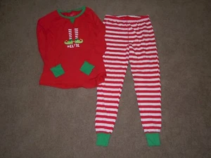 SLEEPYHEADS WEIHNACHTEN Schlafanzug Pyjama Gr. XS extra klein unisex Elfe rot gestreift - Bild 1 von 4