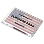 FRIDGE MAGNET - Elmwood Park - Racine, Wisconsin - USA Flag