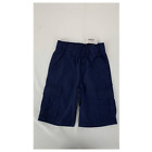 The Childrens Place Boys Uniform Pull On Cargo Shorts Tidal Blue Size 7 Slim New