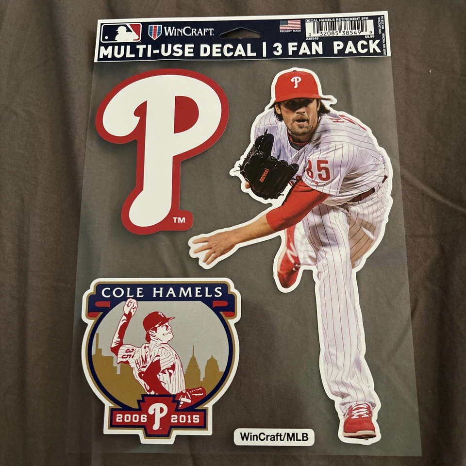 Cole Hamels Retirement DECALS — Phillies SGA Multi Use Decal  - Image 1 of 1