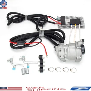 DC 12V Universal Electric Car Air Conditioner Compressor Kit A/C Control Panel - Picture 1 of 12