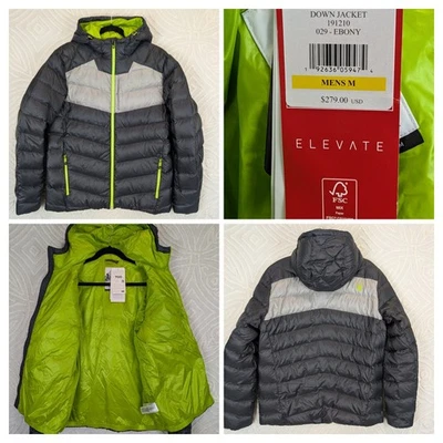 Spyder Timeless 700 Fill Down Jacket Men's Size M Hooded EBONE NOS NEW - Image 1 of 4