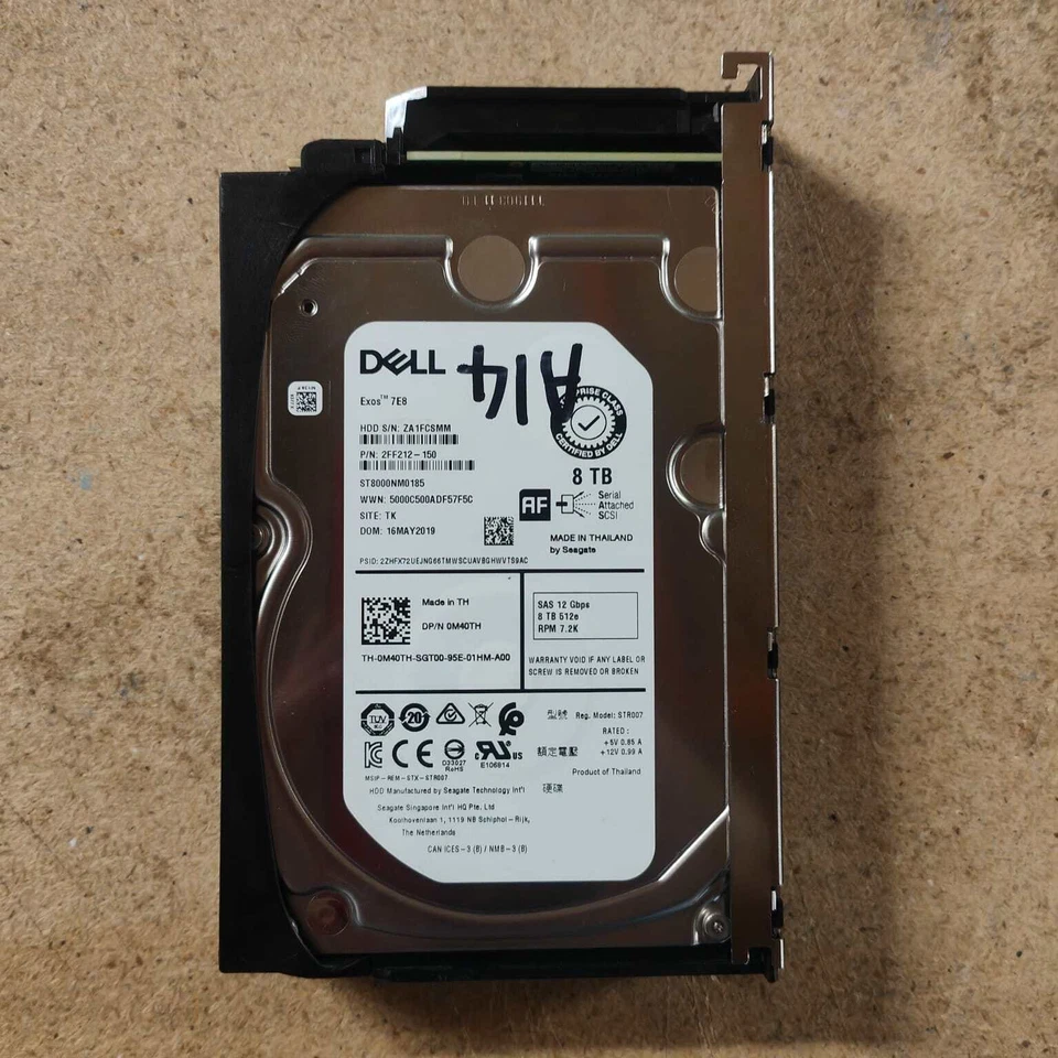 DELL 44FFV EMC 8TB SAS (12Gbps) For ME4084 - Image 1 of 1