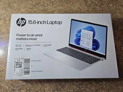HP 15-FD0083WM 15.6" Intel N200 4GB RAM 128GB SSD Laptop Brand New Sealed (Red) - Image 1 of 4