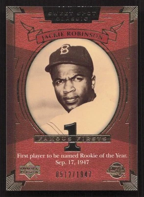 2004 Upper Deck Sweet Spot Classic Jackie Robinson #/1947 #115 Card - Image 1 of 2