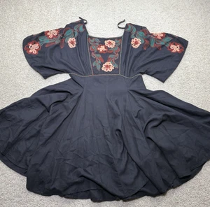 ANTHROPOLOGIE Priscilla Embellished Dress Women’s Black Size Small New - Picture 1 of 15