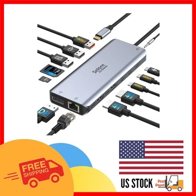 Compact USB C Docking Station with Fast Data Transfer and Multiple Ports - Image 1 of 4