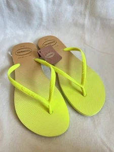 havaianas flip flops neongelb und orange ombré - NEU 11/12 Damen - Bild 1 von 5