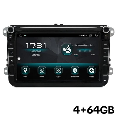 For VW GOLF MK5 MK6 Carplay Car Stereo Radio Android 13 GPS WiFi Navi Head Unit - Image 1 of 4