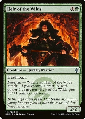 X 1 Heir of the Wilds NM-M Khans of Tarkir KTK 134 MTG Magic The Gathering - Image 1 of 2