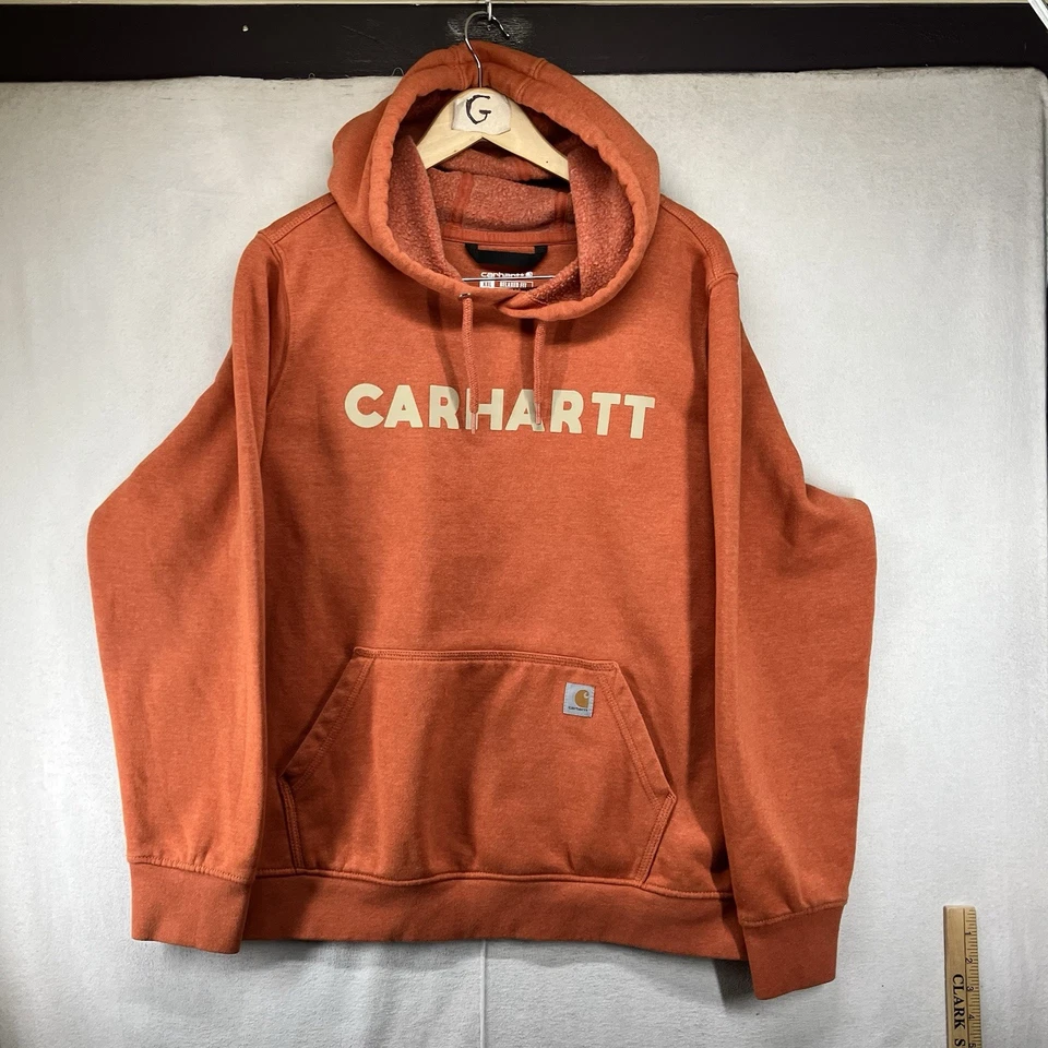 Sudadera con Capucha Carhartt Para Mujer 2XL Calce Relajado Calabaza Naranja Suave Mezcla de Algodón Usada en Excelente Condición Foto 1 de 4