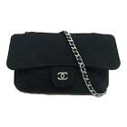CHANEL Matelasse Eco Bag Shoulder Bag Black cotton leather AP2095